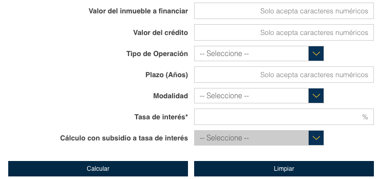 simulador crédito de vivienda